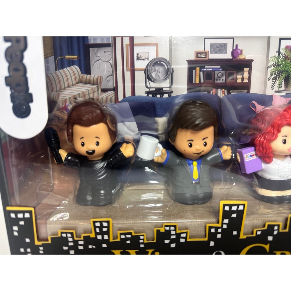 Fisher-Price Little People Collector Will & Grace Figure Set 4-Pack Mattel NEW - Picture 3 of 8